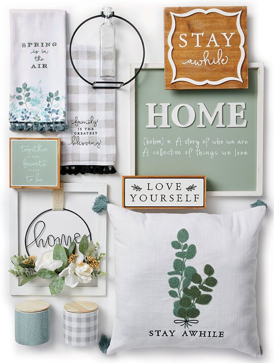 ENTIRE STOCK Simply Spring Decor. Free item must be of equal or lesser value. 25% off Online.