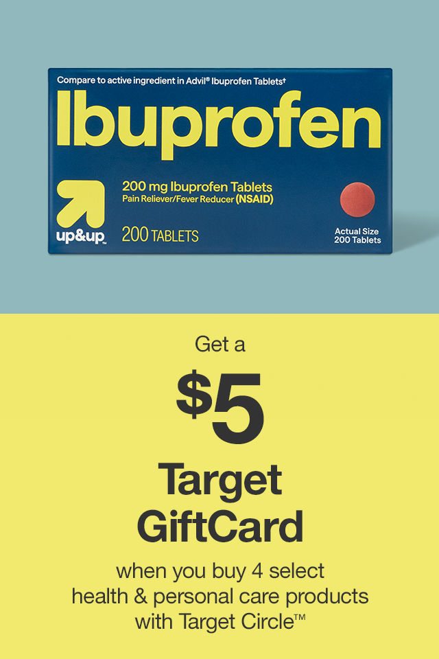 Get a $5 Target GiftCard when you buy 4 select health & personal care products with Target Circle