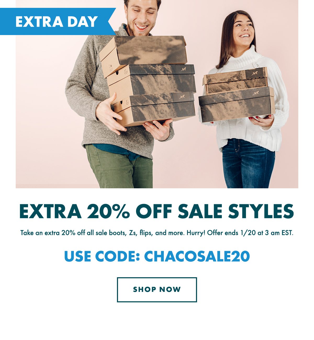 EXTRA 20% OFF SALE STYLES. USE CODE: CHACOSALE20