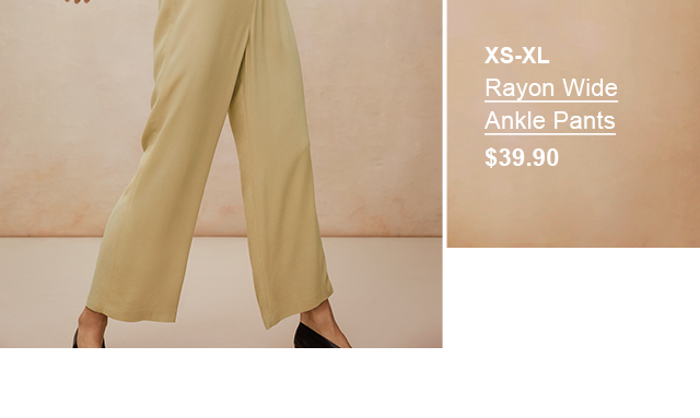 PDP2 - WOMEN RAYON WIDE ANKLE PANTS