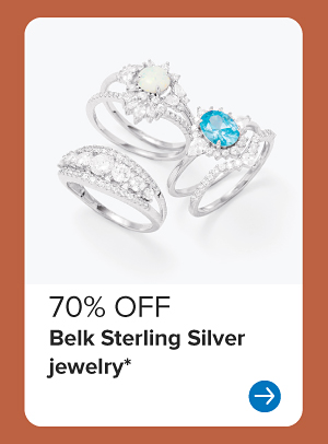 70% off Belk Sterling Silver jewelry.