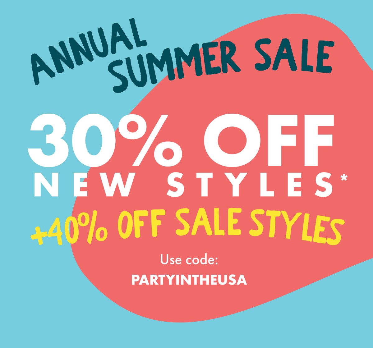 ANNUAL SUMMER SALE - 30% OFF EVERYTHING - Use code: PARTYINTHEUSA