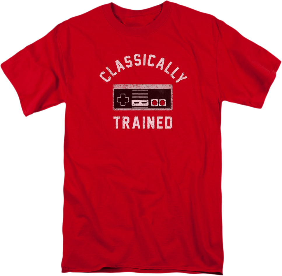 Red Classically Trained NES Controller Shirt