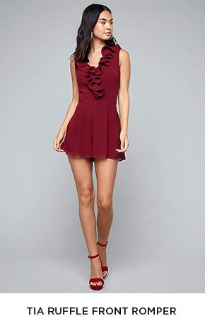 Tia Ruffle Front Romper