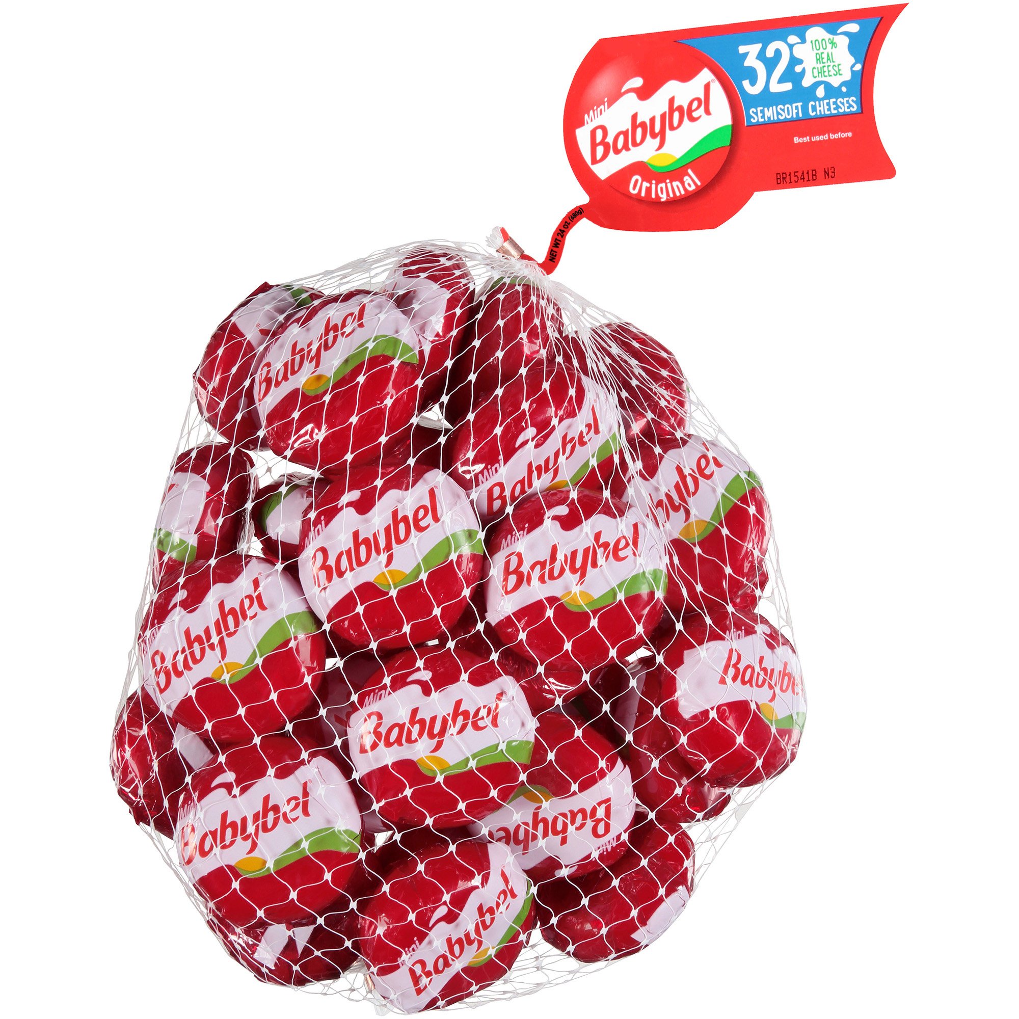 Mini Babybel Original Semisoft Cheese, 32-Count