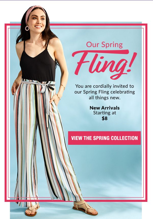 Our Spring Fling Header Shop The Spring Collection