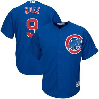 Majestic Javier Baez Chicago Cubs Royal Alternate Official Cool Base Player Jersey