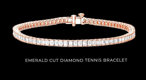 Emerald Cut Diamond Tennis Bracelet