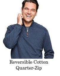 Reversible Cotton Quarter-Zip