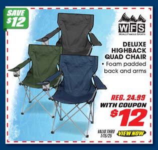 World Famous Sports Deluxe Highback Quad Chair