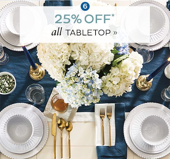 25% Off Tabletop