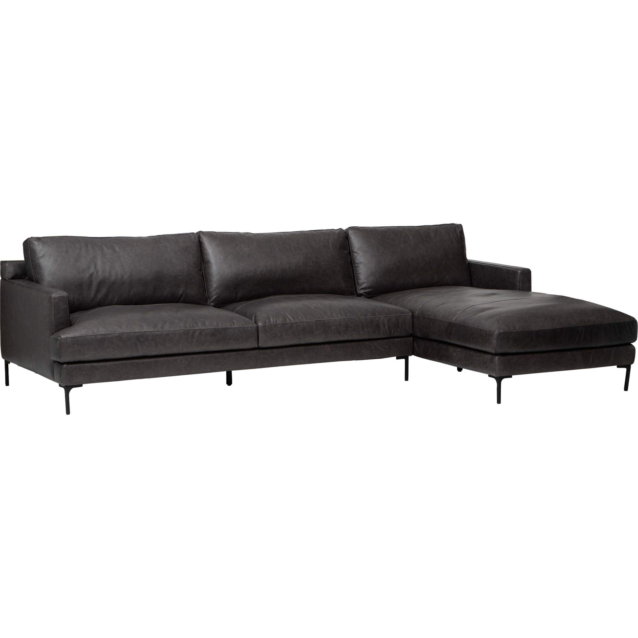 Image of Ansel Sectional, Marseille Black