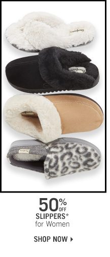 50% Off Slippers* for Women