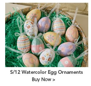 Set of 12 Watercolor Egg Ornaments Buy Now