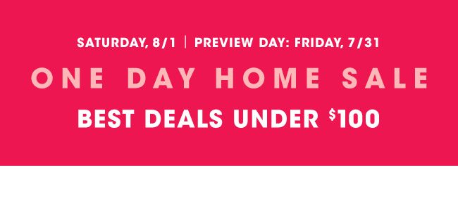 One Day Home Sale Best Deals Under $100