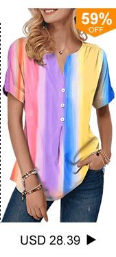 Split Neck Tie Dye Print Button Detail T Shirt
