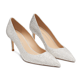 STUART WEITZMAN, STUART POWER SHINE PUMP, CRYSTAL