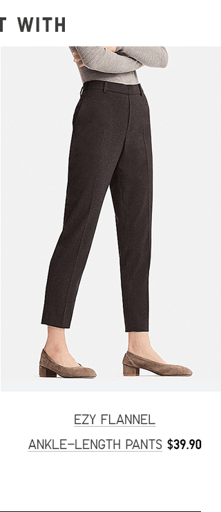 EZY FLANNEL ANKLE-LENGTH PANTS $39.90