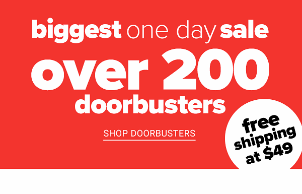 Biggest One Day Sale - Shop All Doorbusters