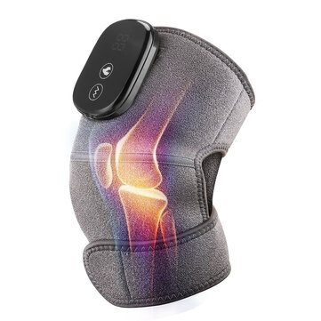Wireless Far Infrared Heated Vibraring Massage Knee Pads Three-gear Hot Compress Joint Warm Heating Pad USB Charging Knee Massager