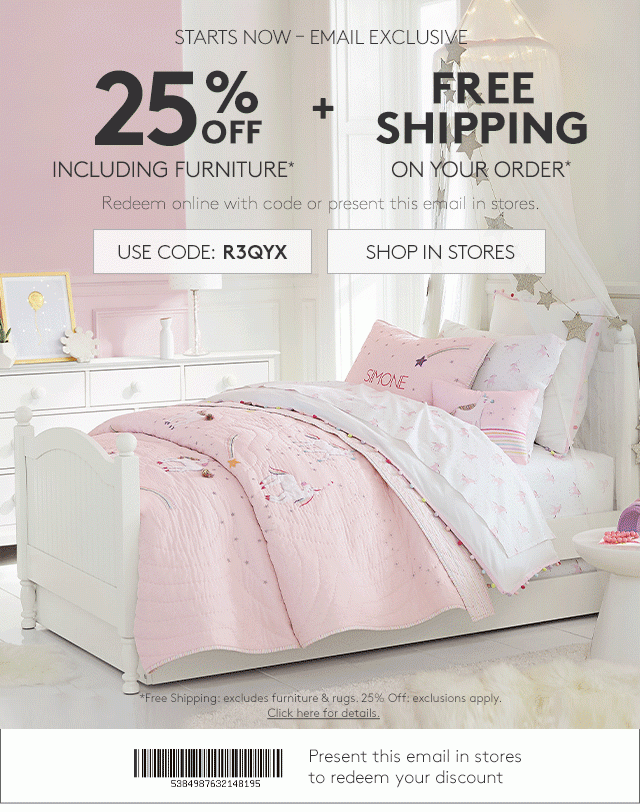 Lucky You Your Special Discount Starts Now Pottery Barn Kids