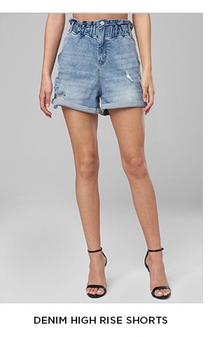 DENIM HIGH RISE SHORTS