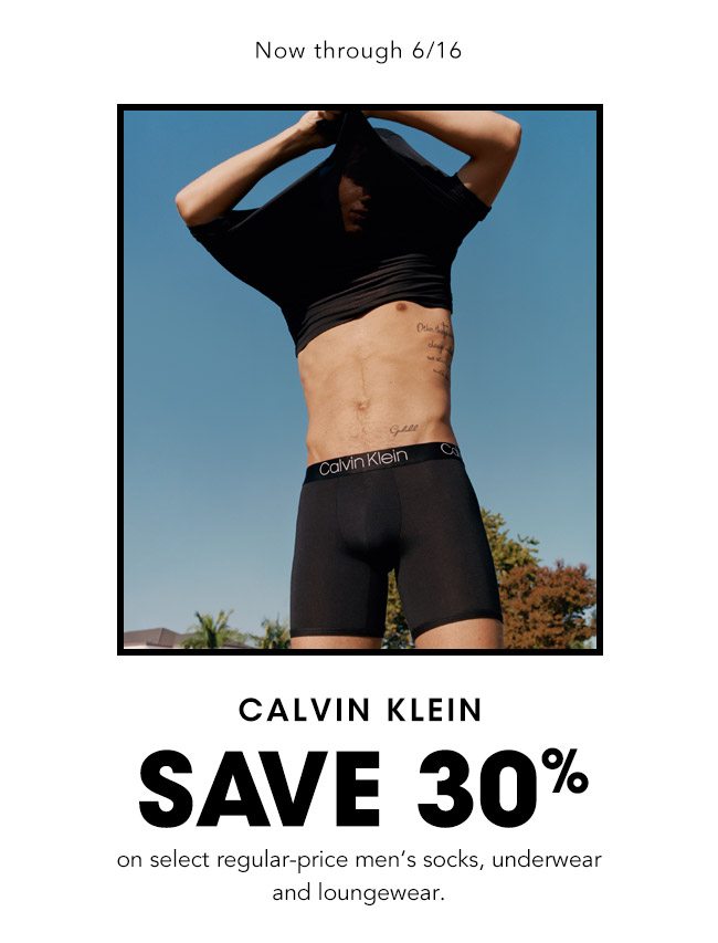 SAVE 30% ON CALVIN KLEIN