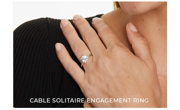 Cable Solitaire Engagement Ring