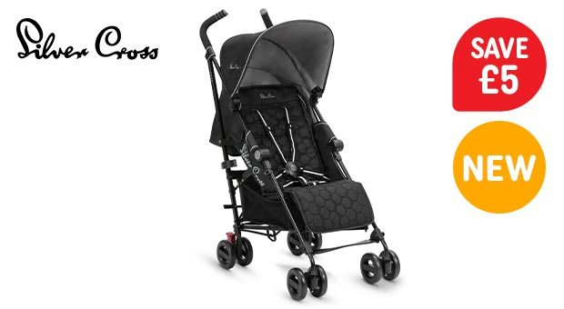 Silver Cross Zest Mono Black Stroller