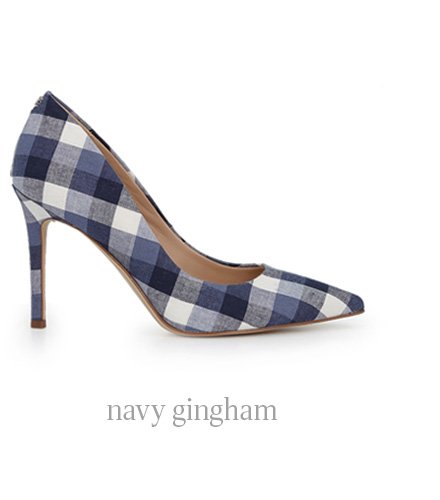 navy gingham