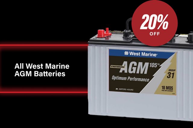 20% OFF All West Marine AGM Batteries