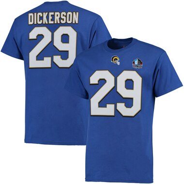 Eric Dickerson Los Angeles Rams Majestic Hall of Fame Eligible Receiver II Big & Tall Name & Number T-Shirt - Navy