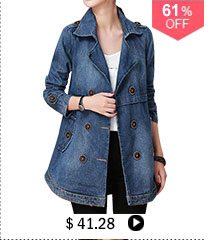 Button Embellished Notch Collar Long Sleeve Denim Coat