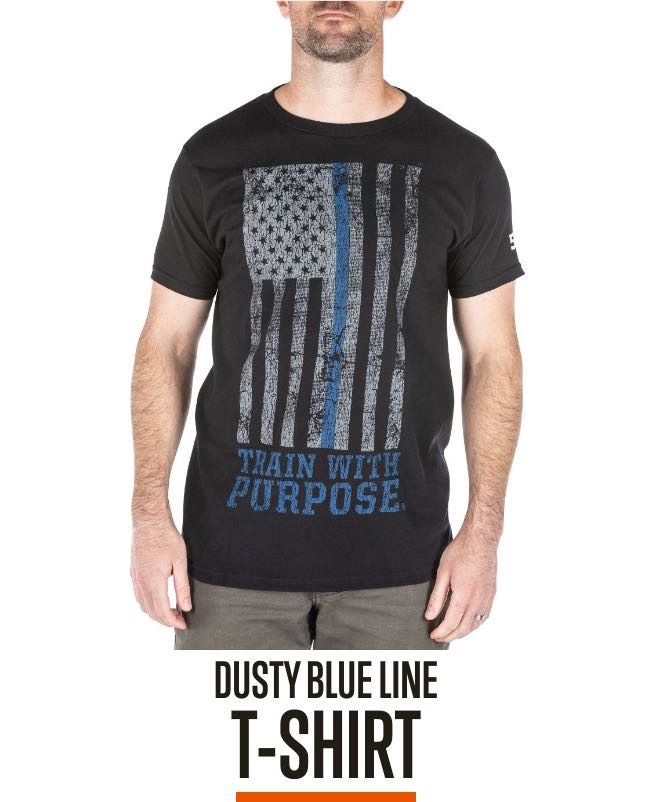 Dusty Blue Line T-Shirt