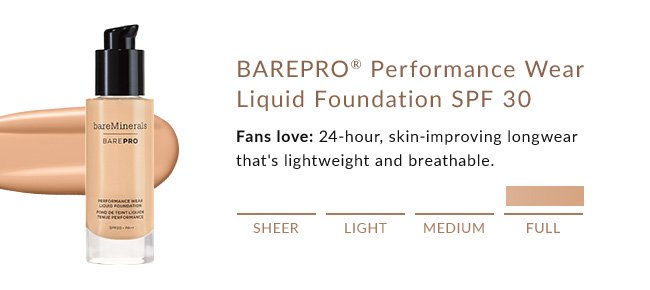 BAREPRO Performance Wear Liquid Foundation SPF 30