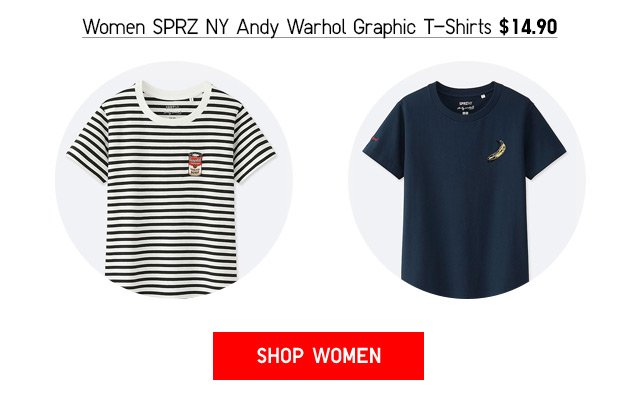 Women SPRZ NY Andy Warhol Graphic T-Shirts - SHOP NOW