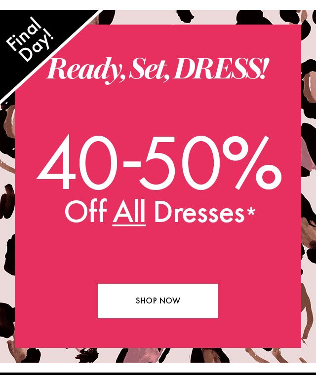 40-50% Off All Dresses Hero