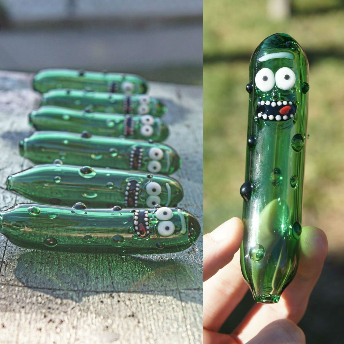 Image of Pickle Rick 'Tabacco' Pipe