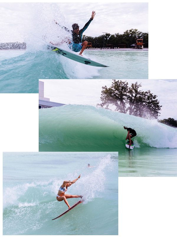 The Rip Curl USA Junior Team in Waco at the BSR Surf Resort