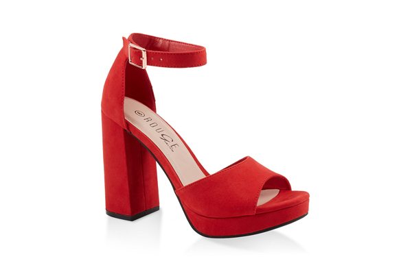 Single Band Block High Heel Sandals