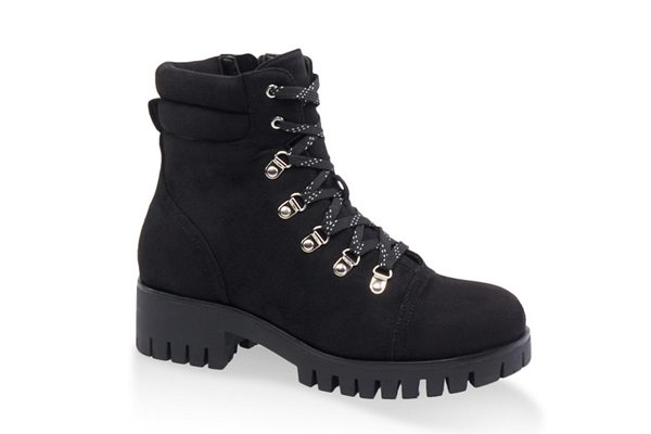 Lace Up D Ring Hiking Boots