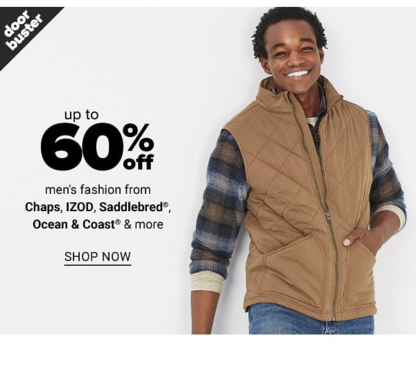 Up to 60% off Men's Fashion from Chaps, IZOD, Saddlebred, Ocean & Coast and more - Shop Now