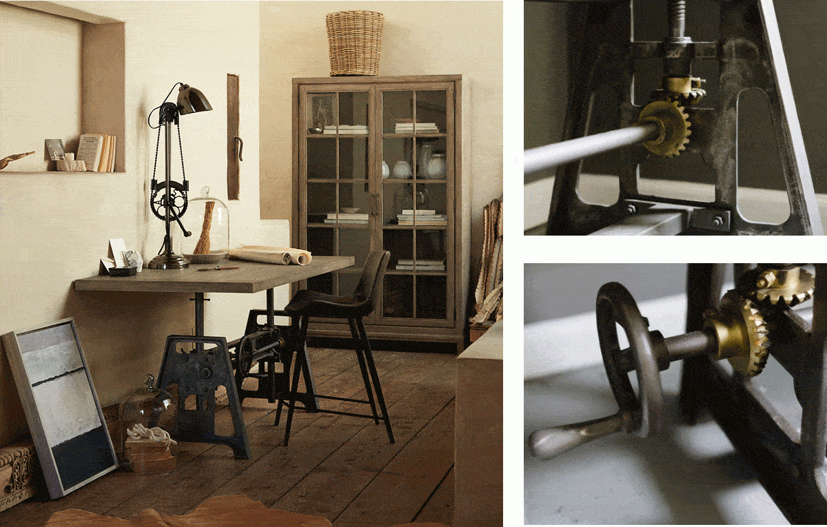 Industrial Crank Desk