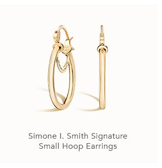 Simone I. Smith Signature Small Hoop Earrings
