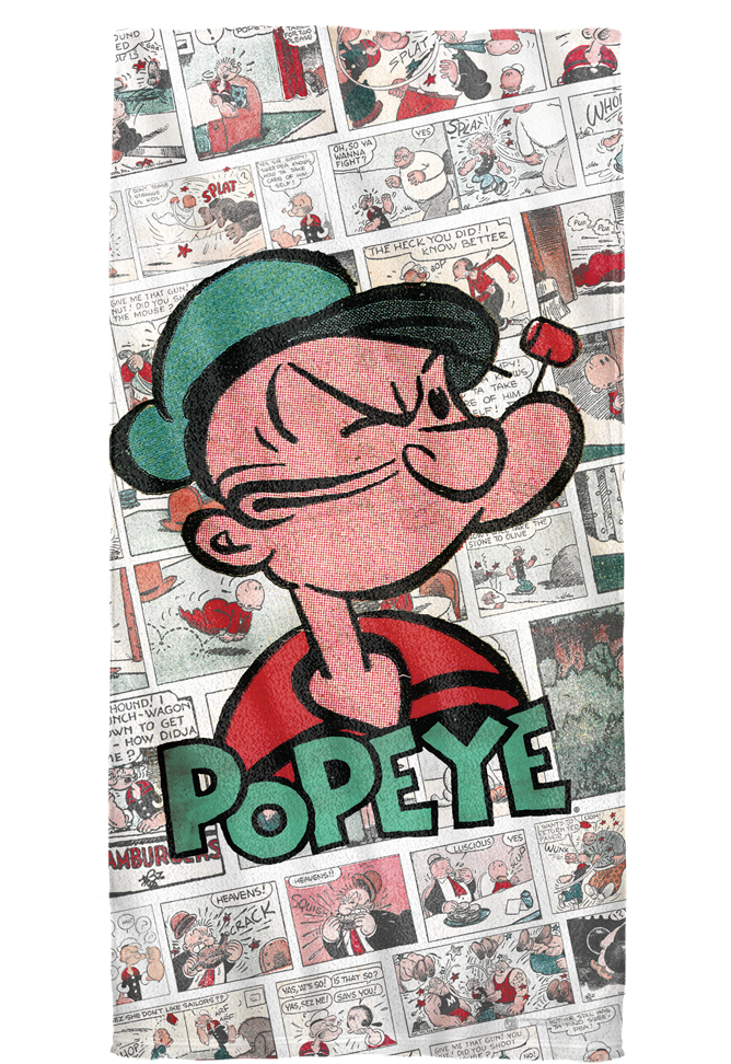 Comic Pages Popeye Towel