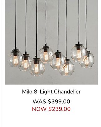 Milo Organic Shaped Glass 8-Multi Pendant