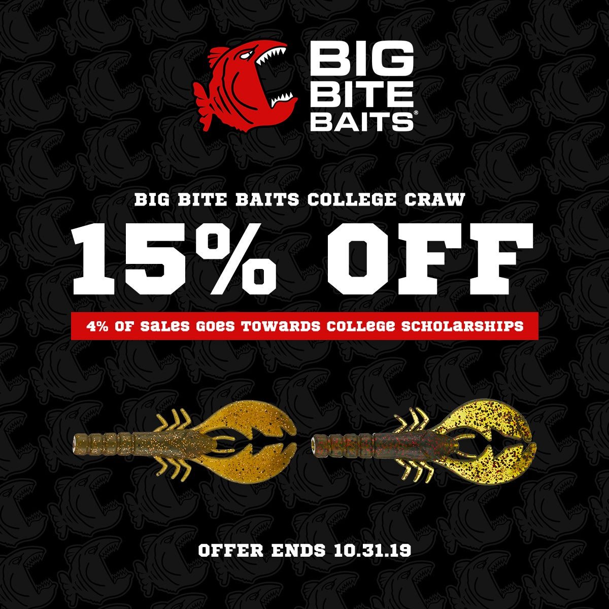 Big Bite Baits College Craw 15% Off