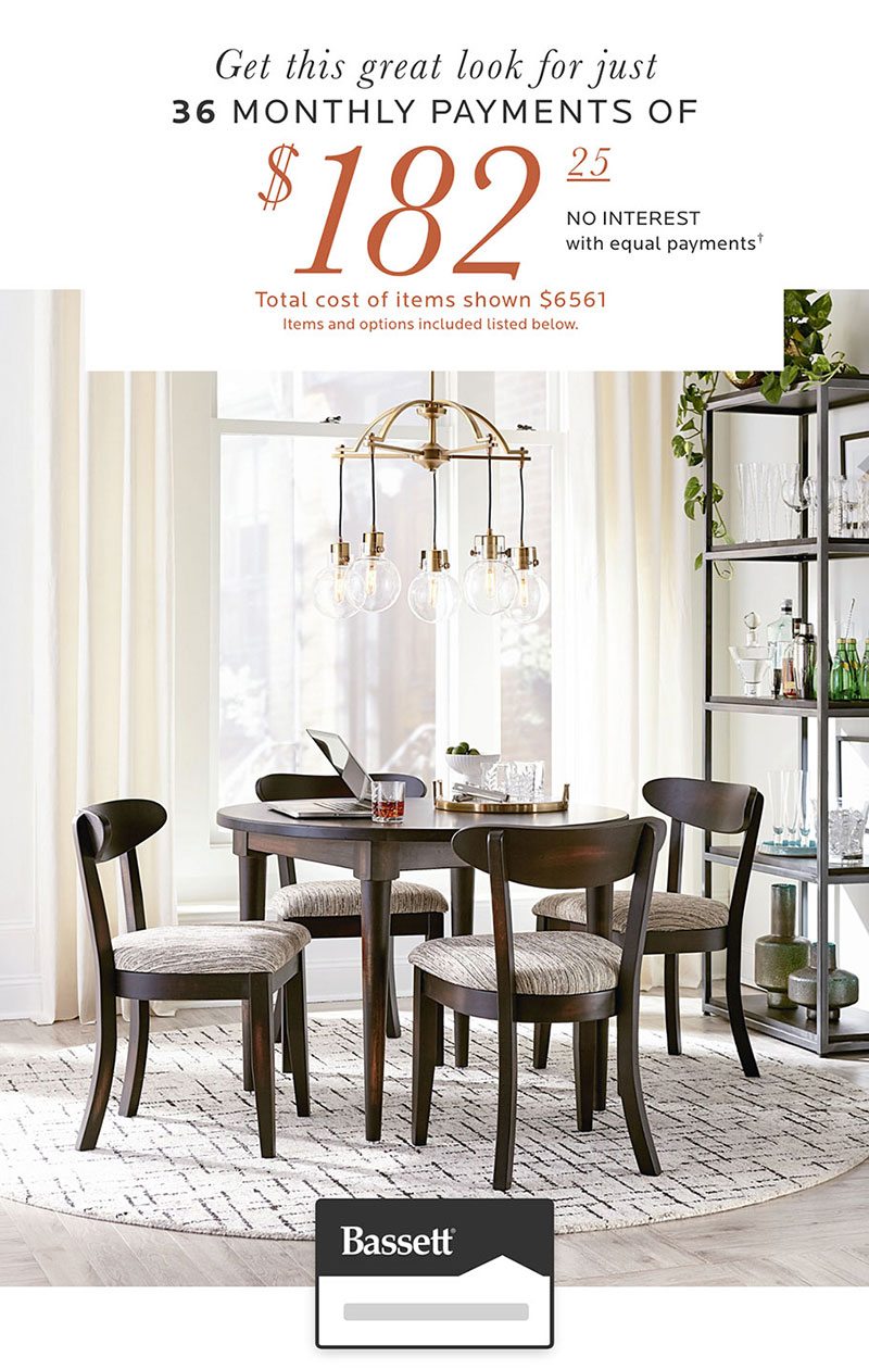 Midtown Dining Room With Awesome Financing Bassett