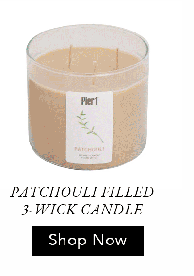 Pier 1 Patchouli Filled 3-Wick Candle