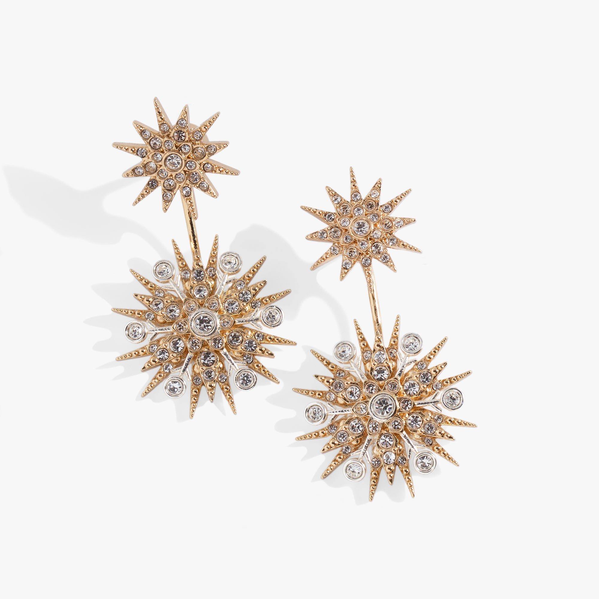 Image of Two-In-One Snowflake Ear Jacket Earrings